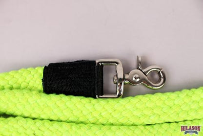 HILASON Braided Flat Cotton Roping Rein Trigger 1" X 7Ft | Horse Racing Barrel Gifts - color: Lime Green