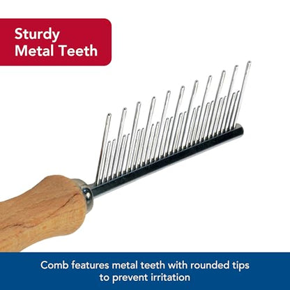 Coastal Pet Safari Cat Shedding Comb - Prevents Hairballs - Daily-Use Cat Deshedding Brush - for Cats with Short and Long Hair - One Size