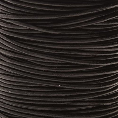The Beadsmith Leather Cord – Black – 1mm Spool – 25 Yards/22.86 Meters – Indian Leather Thong Ideal for Braiding, Beading, Necklaces, Fine Lacing, Hair Accessories & DIY Jewelry Making - size: 1mm, style: Black – 25 Yards