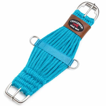 Horse Western 27 Strand Double Weave Tan Mohair Roper Cinch 97RT07 - color: Turquoise, size: 32" L x 7" W