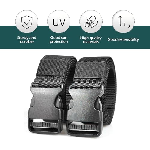 2 PCS Car Battery Tie Down Straps, 39 Inch Battery Hold Down Strap with Adjustable Buckle, Multi-Purpose Nylon Securing Strap, Universal for Cars, Trucks, Boats, Luggages (Black)