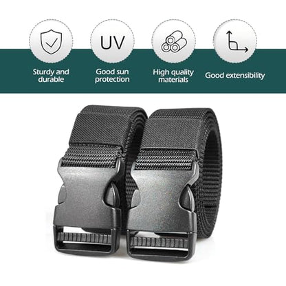 2 PCS Car Battery Tie Down Straps, 39 Inch Battery Hold Down Strap with Adjustable Buckle, Multi-Purpose Nylon Securing Strap, Universal for Cars, Trucks, Boats, Luggages (Black)