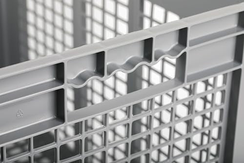 Hudson Exchange 24 x 16 x 8" (2 Pack) Mesh Straight Wall Handled Storage Container Tote, Gray - color: Gray, size: 2 Pack