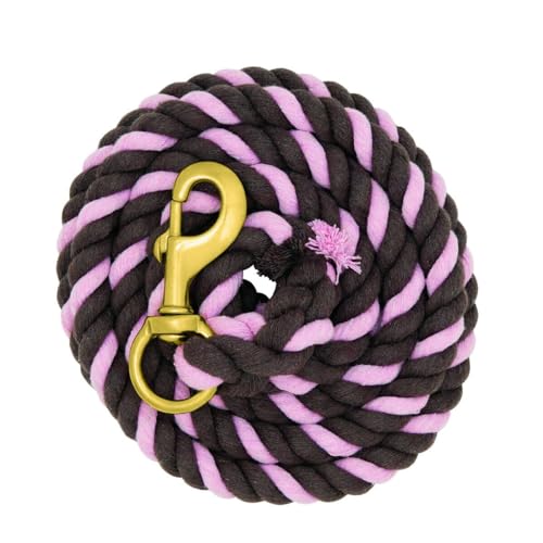 Weaver Equine Cotton Lead Rope with Brass Plated 225 Snap, 5/8" x 10'