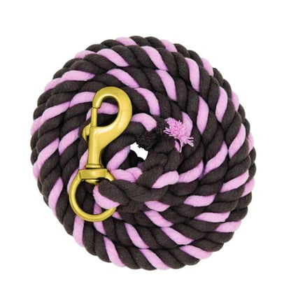Weaver Equine Cotton Lead Rope with Brass Plated 225 Snap, 5/8" x 10'