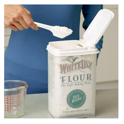 Buddeez Flour and Sugar Container - 3.25 Quart All Purpose Kitchen Organization and Storage Unit, Large Food Storage Container For Kitchen and Organizing Your Pantry (with Scoop)