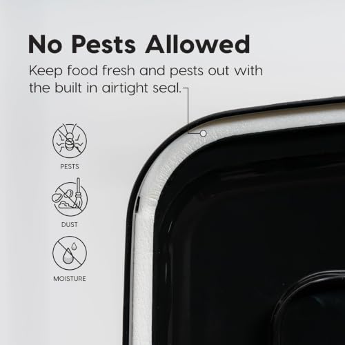 IRIS USA Dog Food Storage Container, Up to 40 lbs, Smoke, Made in USA - color: Smoke, size: 40 lbs
