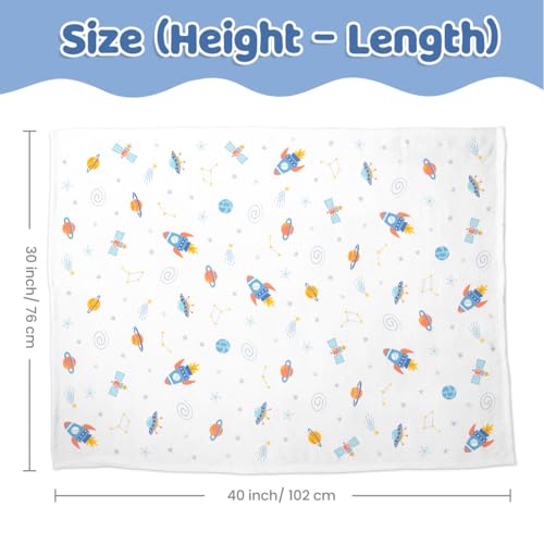 SANDJEST Outer Space Minky Blanket 30 x 40 Inches, Gift for Christmas Birthday - color: Outer Space