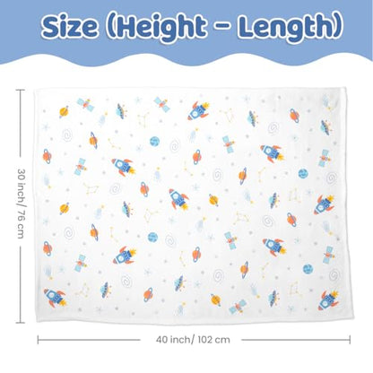 SANDJEST Outer Space Minky Blanket 30 x 40 Inches, Gift for Christmas Birthday - color: Outer Space