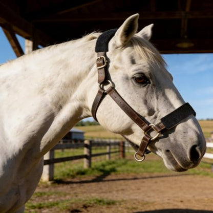 Fleece Horse Halter Cover (BN Series (2-Piece), Black) - color: Black, style: BN Series (2-Piece)