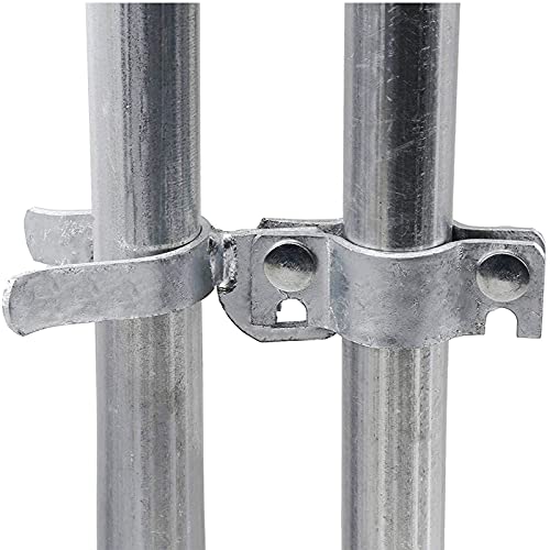 1-3/8" x 1-3/8" Fork Latch Galvanized Fence Gate Latch for Chain Link Fence Gate Frames with Padlock Hole Wall Mount to Post or Wall