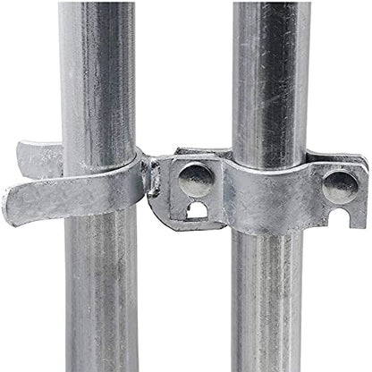 1-3/8" x 1-3/8" Fork Latch Galvanized Fence Gate Latch for Chain Link Fence Gate Frames with Padlock Hole Wall Mount to Post or Wall