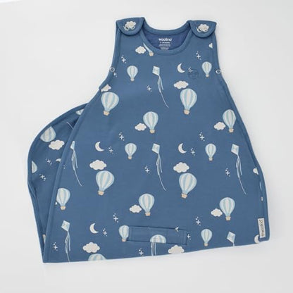 Woolino 4 Season Ultimate Baby Sleep Sack, Merino Wool Baby Sleeping Bag, Organic Cotton Outer, Adjustable 2-24 Months Size Fits Infants & Toddlers - Hot Air Balloon - color: Hot Air Balloons