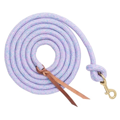 Weaver Equine 10' Horse Cowboy Lead Rope with Brass Snap - color: Light Purple/Light Blue/Light Green