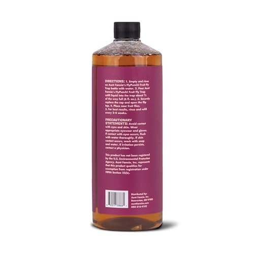 Aunt Fannie's FlyPunch Fruit Fly Trap Refill, Refill up to 5 Jars, 32 oz