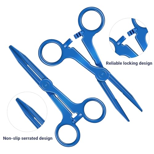 XUKE Sterile 40 Blue Umbilical Cord Clamps for Veterinary, Home Birth, Obstetrical Kit, Midwife Emergency Birth Supply, Ear Syringe, Snot Sucker, Mucus Sucker and Nasal Bulb Syringe