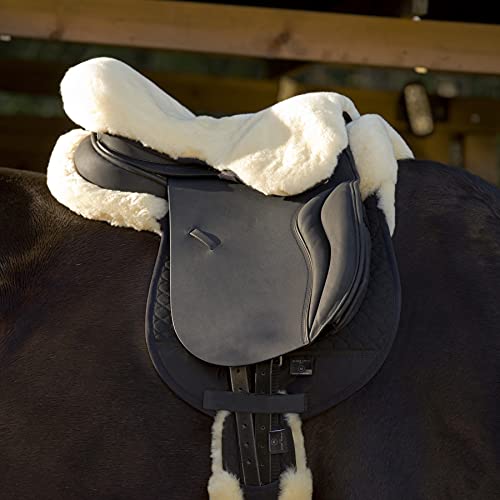 Werner Christ Horse Saddle Seat Saver English,Made of Real Sheepskin in Natural Size Full - color: Natural