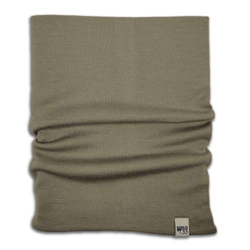 100% Merino Wool - Midweight Neck Gaiter - Skiing Neck Warmer - Winter Face Mask - Multipurpose Headwear - color: Tan 499