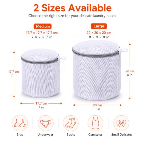 Kimmama Bra Washing Bag for Laundry, Lingerie Bag for Washing Delicates, 7" - size: 3M(7x7x7")