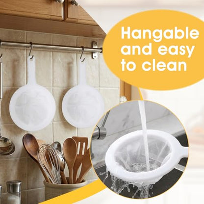 2PCS Extra Fine Mesh Strainer 120/200 Mesh Nylon