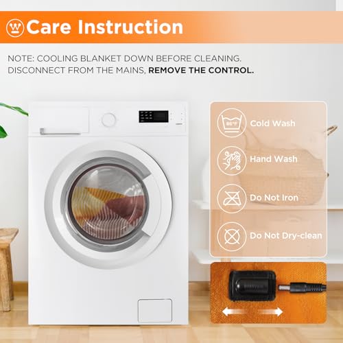 Westinghouse Heated Car Throw, Machine Washable, 59x43 Orange Buffalo Plaid - color: Orange Plaid