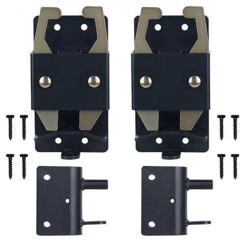 WellMade Heavy Duty 2 Way Farm Gate Latch -2 Pack Lockable Cattle Gate Latch for 1-5/8" to 2" Round Tube Gates, Fits Ranches, Horse Corrals, Pastures (Screws & Instructions Included) - size: 2 Pack