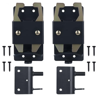 WellMade Heavy Duty 2 Way Farm Gate Latch -2 Pack Lockable Cattle Gate Latch for 1-5/8" to 2" Round Tube Gates, Fits Ranches, Horse Corrals, Pastures (Screws & Instructions Included) - size: 2 Pack