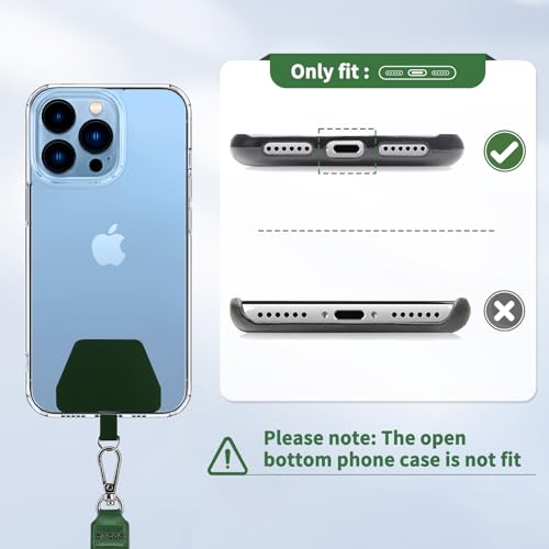 CACOE Phone Lanyard, Black+Dark Green,2 Pcs - color: Black+dark Green, size: 21.65"