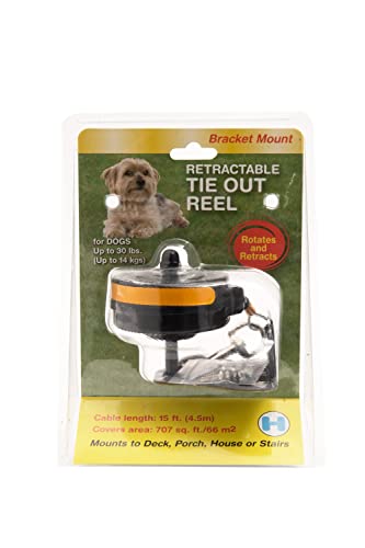 Lixit® Bracket Mount and Stake Retractable Leash Tie Outs for Dogs (Small (Pack of 2), Bracket) - size: Small (Pack of 2)