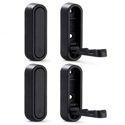 Folding Wall Hooks, 4 Pack Black Heavy Duty Coat Hooks, Screw Mounted - color: Black, size: 4 Pack