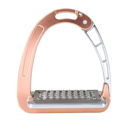 Acavallo Alupro Junior Stirrups, One Size, Black, Set of 2 - color: Rose Gold