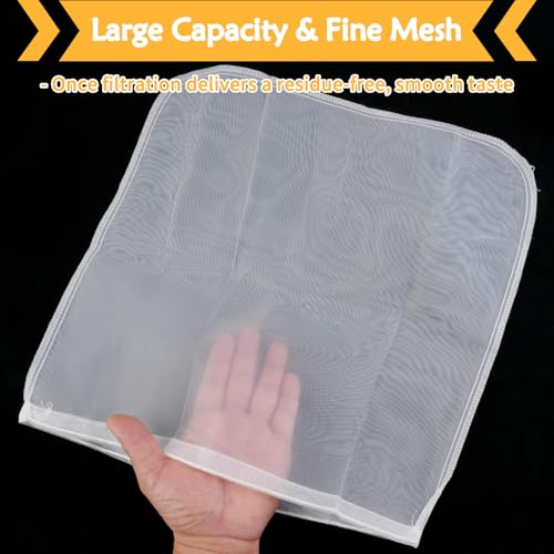 XXL 4 Pcs 14" x 14" Nut Milk Bag Reusable, Cheese Cloth Bags for Straining - size: 14" x 14"