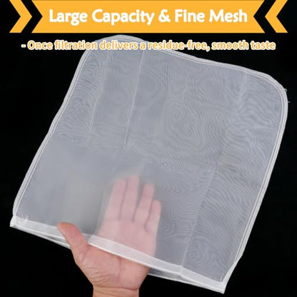 XXL 4 Pcs 14" x 14" Nut Milk Bag Reusable, Cheese Cloth Bags for Straining - size: 14" x 14"