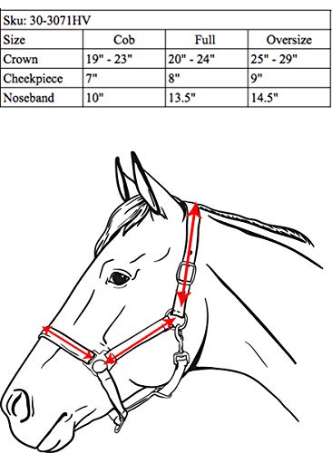Derby Originals American Elite Fancy Stitch Padded Adjustable Halter - size: Over-Size