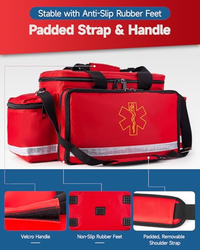 26" Large First Aid Bag Empty, Medical Supplies Bag for EMS & Nurses