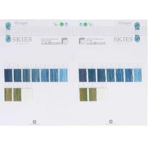 Scheepjes Skies Light-Heavy Color Swatch Card, 1 Card - color: Skies Light-Heavy colour