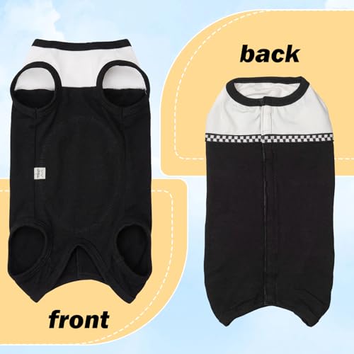 Dog Surgical Suit - Recovery Onesie for Dogs After Surgery, Spayed Female/Male Puppy, Breathable Anti-Lick Clothes, Alternative to Cone(Black and White-xs) - color: black and white, size: X-Small