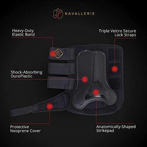 Kavallerie Classic Tendon Boots, Impact-Absorbing Material, Breathable & Evenly Distribute Pressure, Protect Tendon and Ligaments, Anti-Slip, Anti- Sore and Moisture Repellant Show Jumping Boots - color: Support Boots(Pro-K), Black