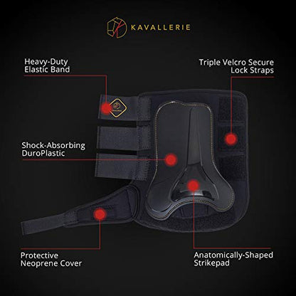 Kavallerie Classic Tendon Boots, Impact-Absorbing Material, Breathable & Evenly Distribute Pressure, Protect Tendon and Ligaments, Anti-Slip, Anti- Sore and Moisture Repellant Show Jumping Boots - color: Support Boots(Pro-K), Black