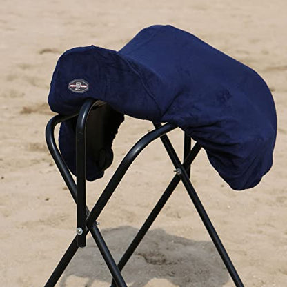 Harrison Howard Fleece Saddle Cover for GP/Close Contact Saddles, Dust Protection, Machine Washable, Elastic Fit -Navy - color: Navy, size: GP/CC-One Size
