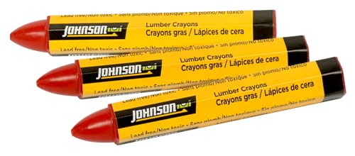 Johnson Level & Tool 40-0652 Red Lumber Crayons - 3/Pack