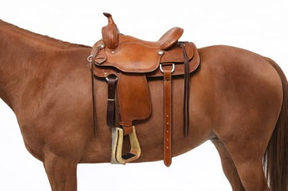 Horse Saddle 5" Wide Western Rawhide Covered Saddle Stirrups Tack 51217TN