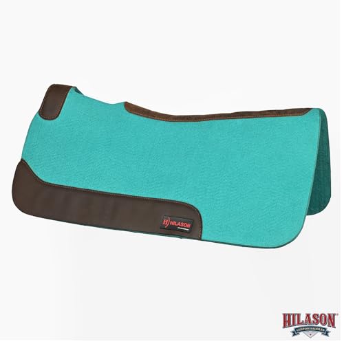 HILASON Western Wool Felt Horse Saddle Pad 30X30 in - color: Turquoise