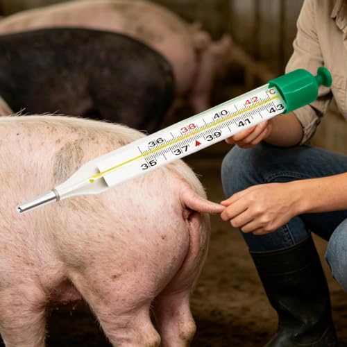 Animal Temperature Gauge Double Scales Waterproof