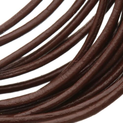 The Beadsmith Leather Cord – Brown – 1mm Spool – 5 Yards/1.52 Meters – Indian Leather Thong Ideal for Braiding, Beading, Necklaces, Fine Lacing, Hair Accessories & DIY Jewelry Making - size: 1mm, style: Brown – 5 Yards