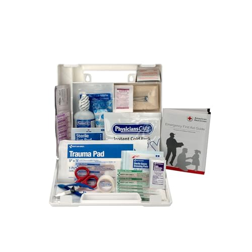 First Aid Only 223-U OSHA-Compliant First Aid Kit, All-Purpose 25-Person Emergency First Aid Kit for Business, Worksite, Home, and Vehicle, 106 Pieces - size: 2.5" x 8.4" x 9"