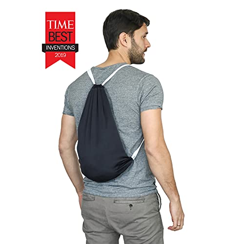 Quikflip 2-in-1 Reversible Backpack Hoodie (As Seen on SHARK TANK) Unisex Full-Zip Hero Hoodie Lite - color: Charcoal, size: Large