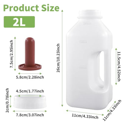 6-Pack Red Silicone Calf Nipple, Cattle & Cow Feeding Teat, Livestock Nursing Accessory Premium Replacement for Newborn Calves, Foals & Animals, Durable & Bite-Resistant（Bottle not Included）