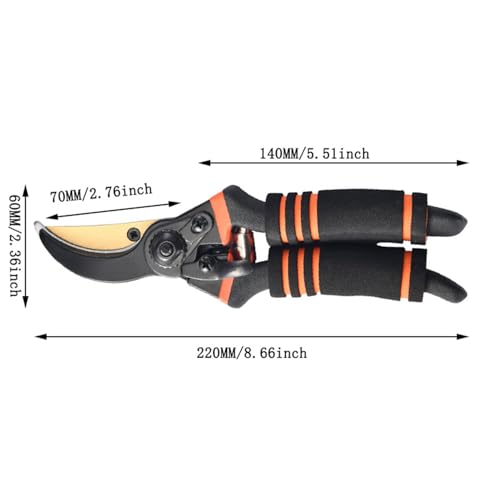 Ultra Sharp Titanium Steel Pruning Shears, Cuts 3X Easier, Rust-Resistant, Effortlessly 1-Inch Cut Capacity Garden Scissors, Ergonomic Handle - style: gy-b09