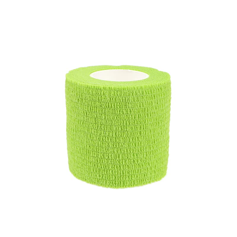 Self Adhesive Bandage Wrap Animal Cohesive Bandage Self Adherent Wrap First Aid Tape for Dogs Cats Horses Birds & Wrist Healing Ankle Sprain (2 Inch Grass Green 12 Rolls) - color: 2 Inch Grass Green 12 Rolls